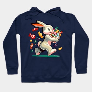 Cute bunny carrying candies Hoodie